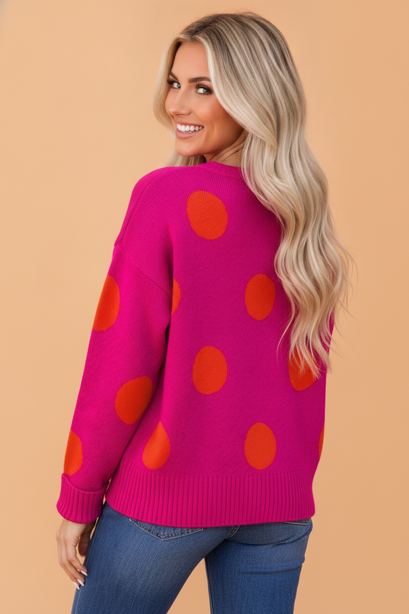 The Ava Polka Dot Sweater