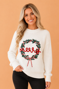 The Merry & Bright Wreath Sweater