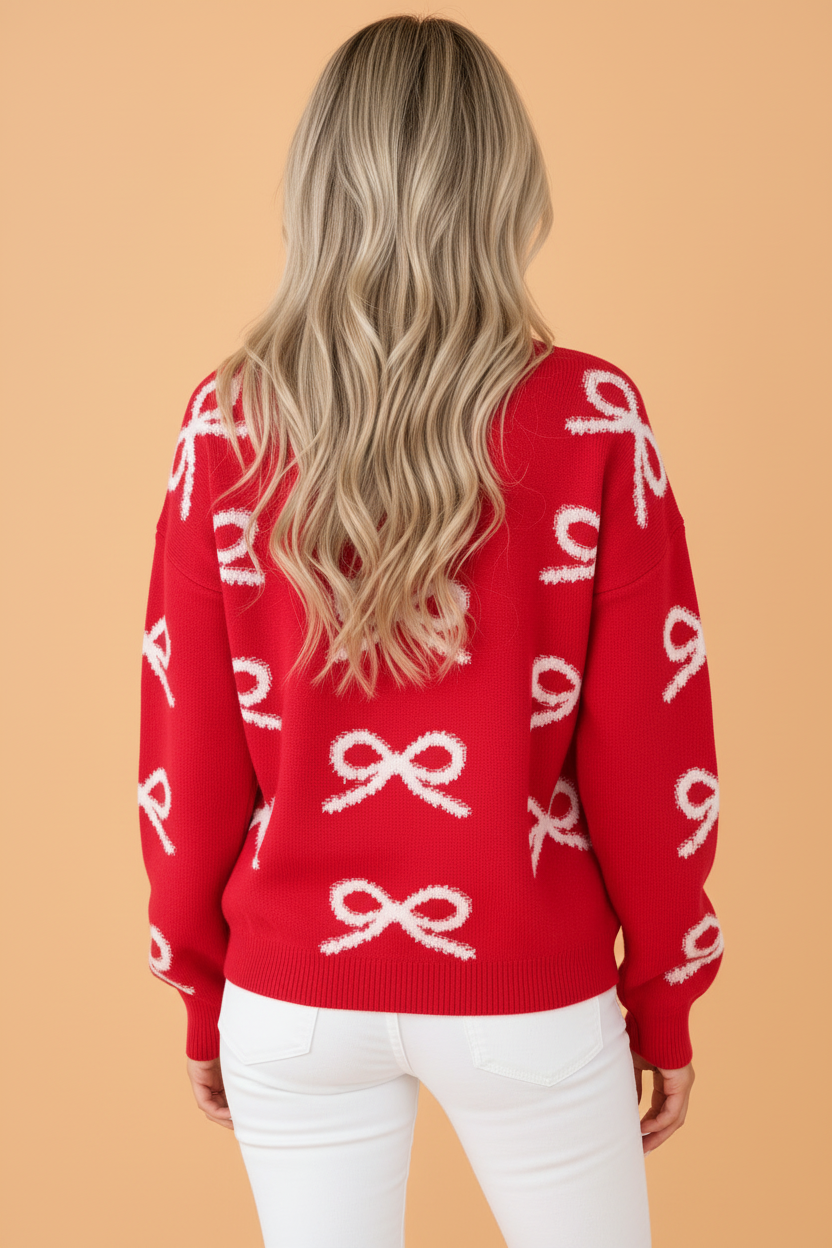The Holly Bow Sweater