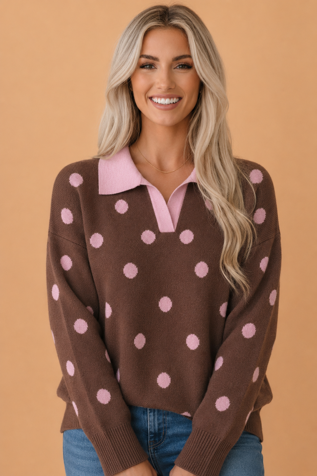 The Sutton Polka Dot Sweater
