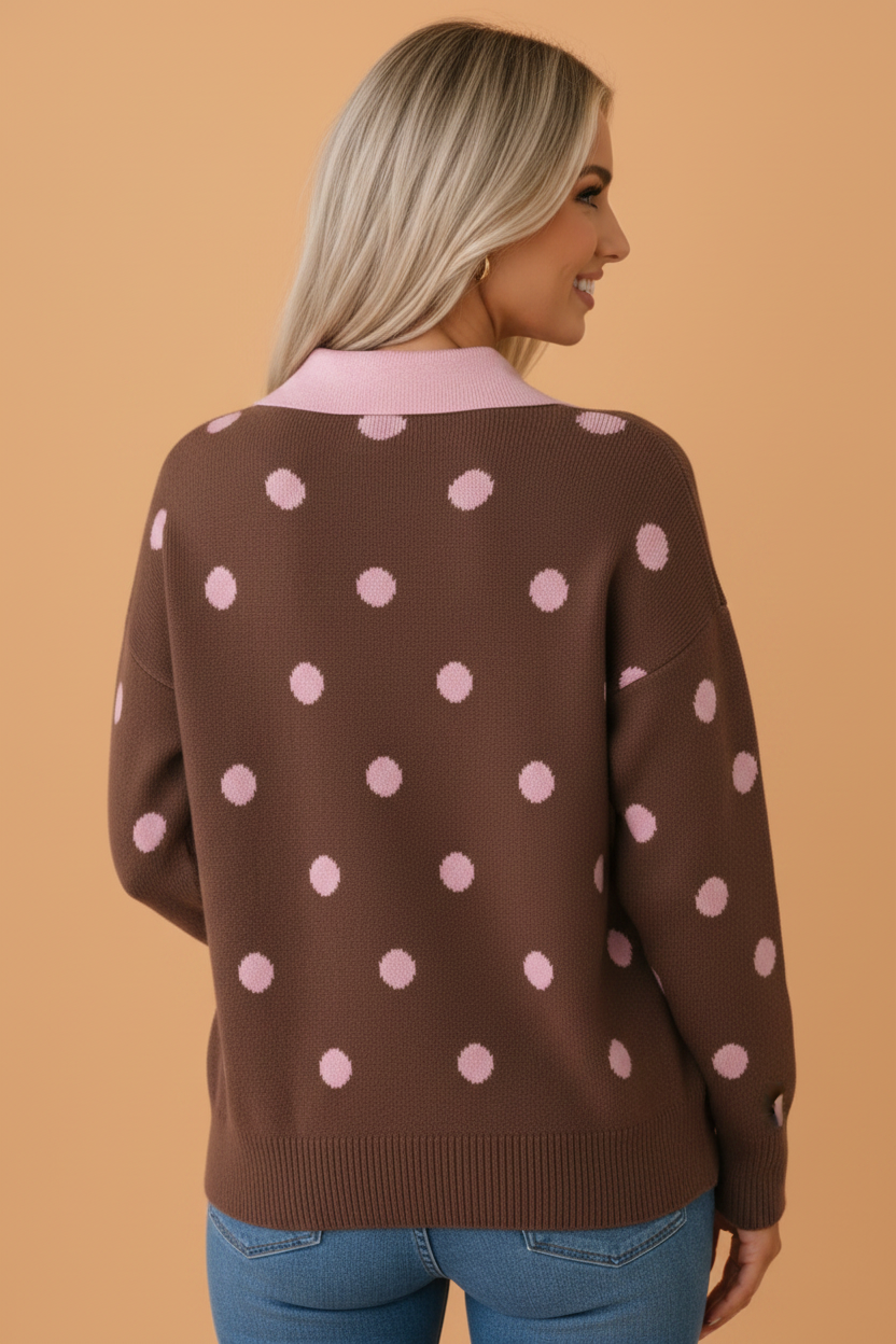 The Sutton Polka Dot Sweater