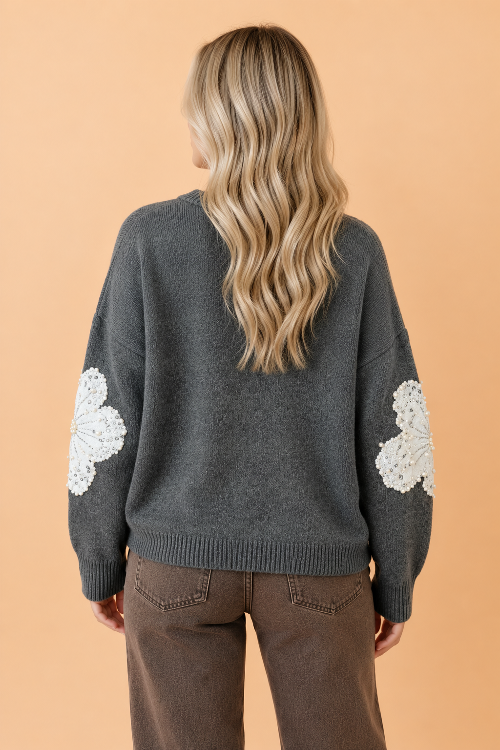 The Marlowe Beaded Floral Sweater