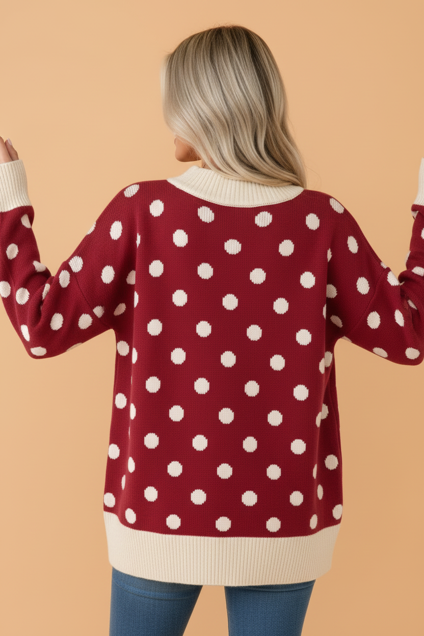 The Shiloh Polka Dot Sweater