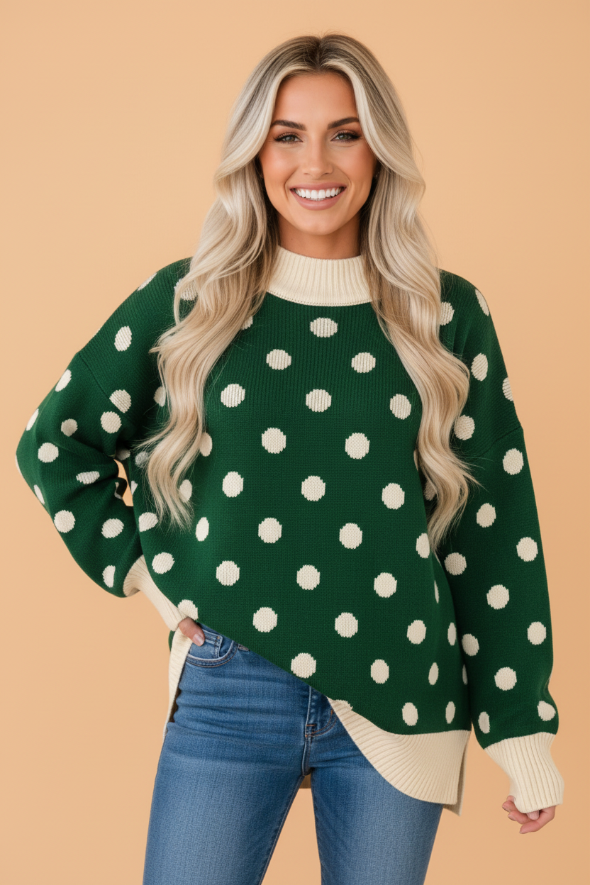The Posie Kate Polka Dot Sweater