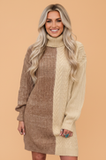 The Florence Knit Turtleneck Sweater Dress
