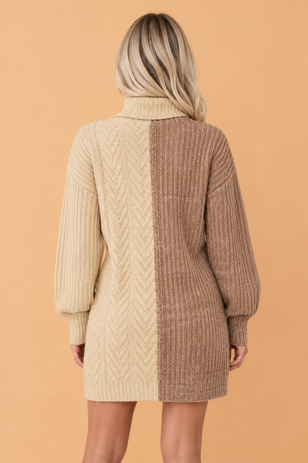 The Florence Knit Turtleneck Sweater Dress