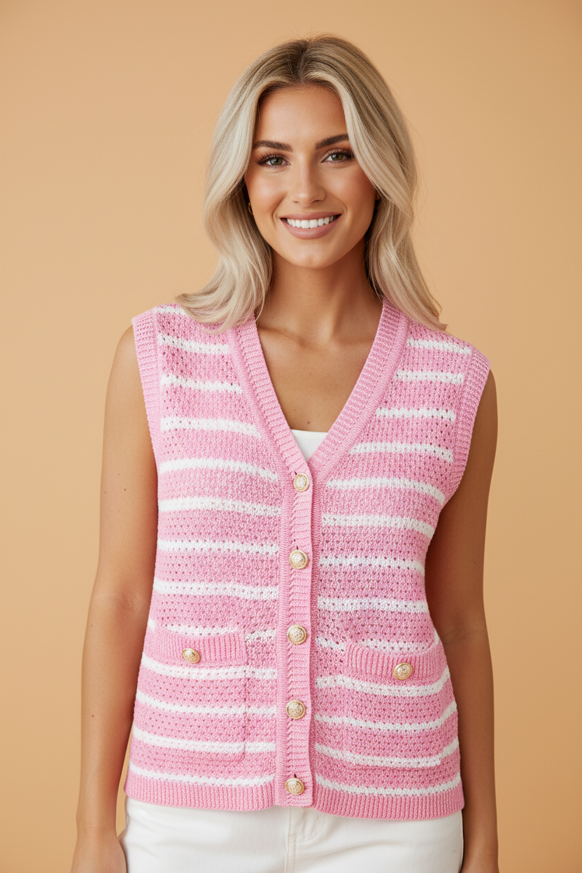 The Eliza Stripe Sweater Knit Top