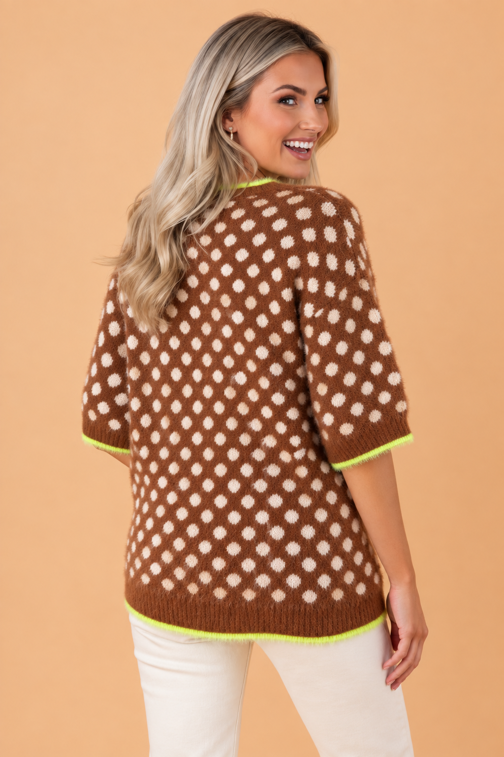 The Layla Polka Dot Fuzzy Sweater