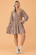 The Rosalie Velvet Tiered Dress