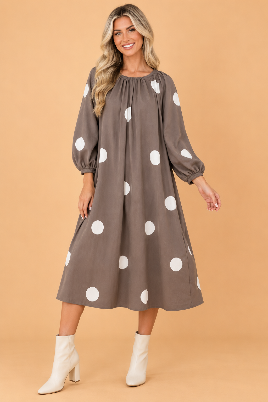 The Kendal Polka Dot Midi Dress