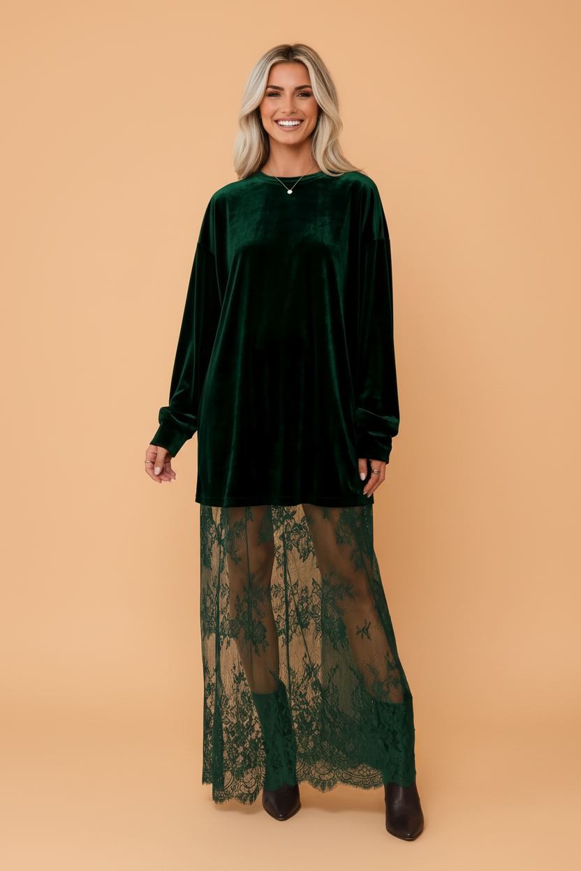 The Vivienne Velvet Lace Dress