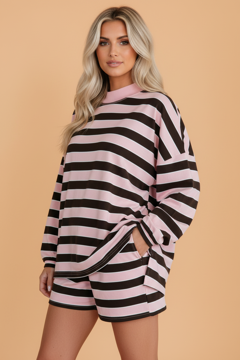 The Stella Stripe Oversized Lounge Set