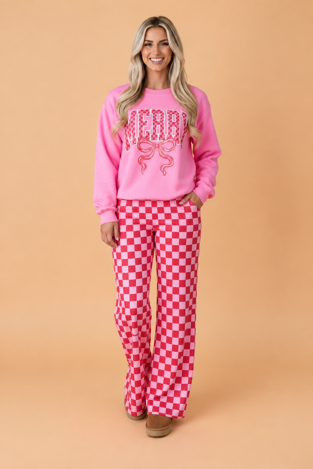 The Holly Merry Checkered Lounge Set