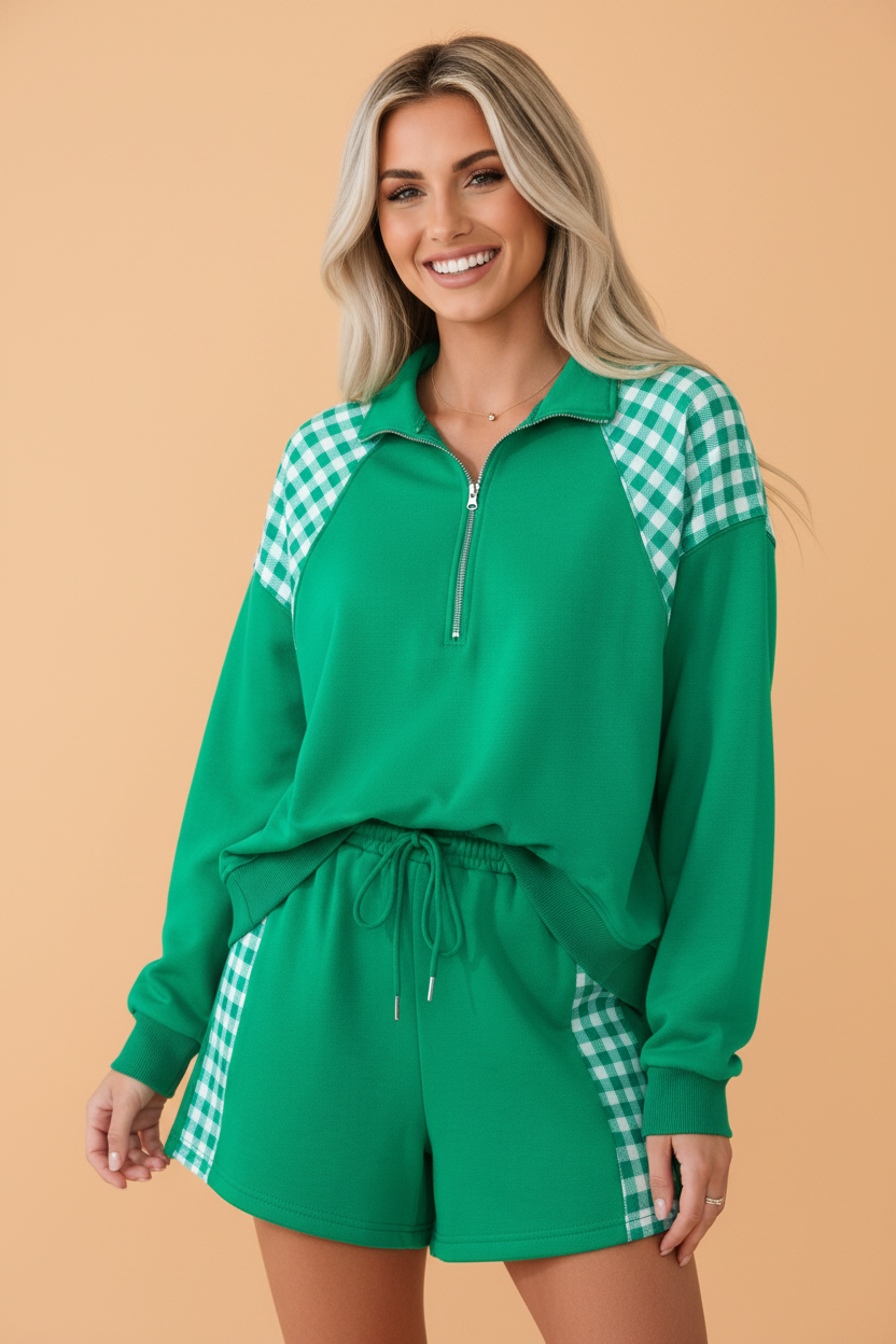 The Hollis Gingham Lounge Set