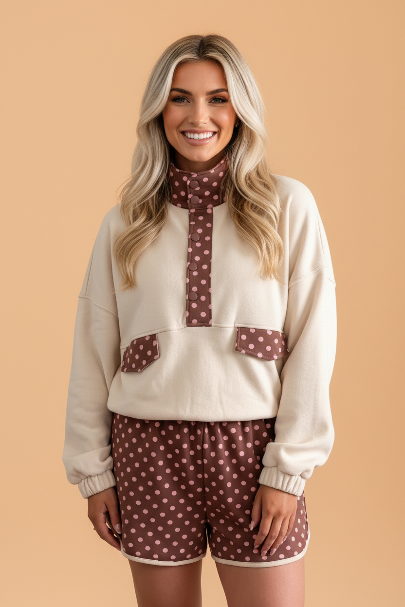 The Mila Polka Dot Lounge Set