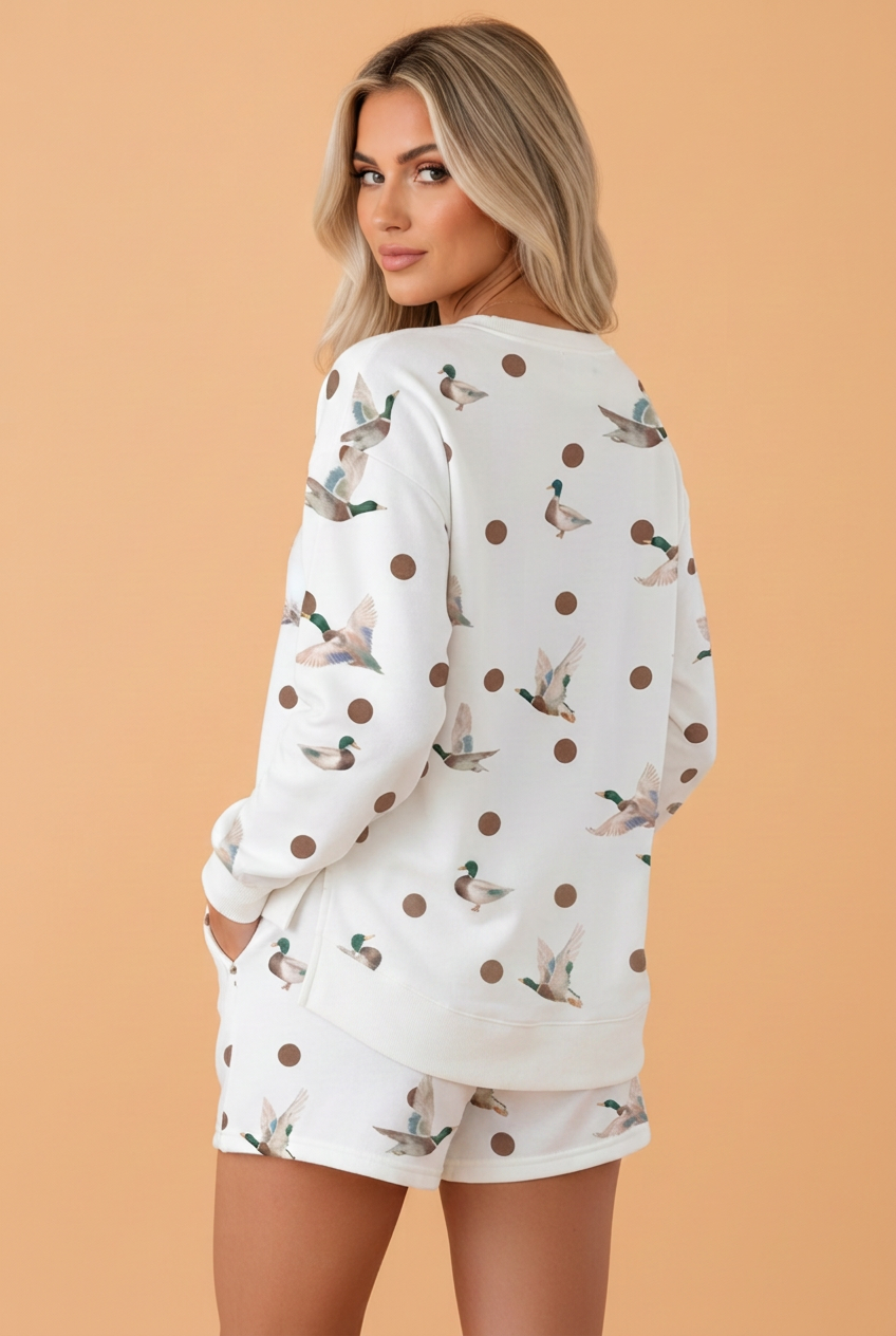 The Mya Mae Mallard Polka Dot Lounge Set