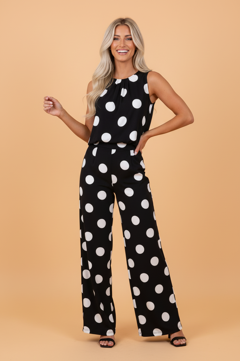 The Poppy Polka Dot Pant Set