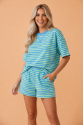 The Bella Stripe Shorts Set