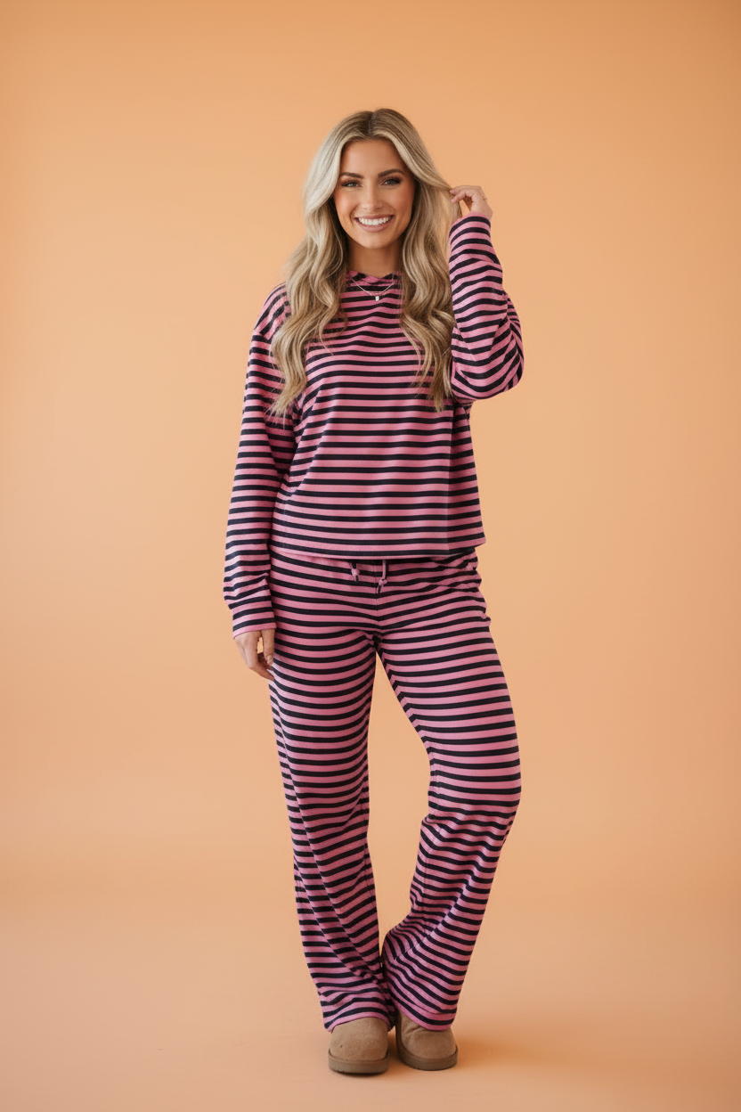 The Blakely Stripe Lounge Set