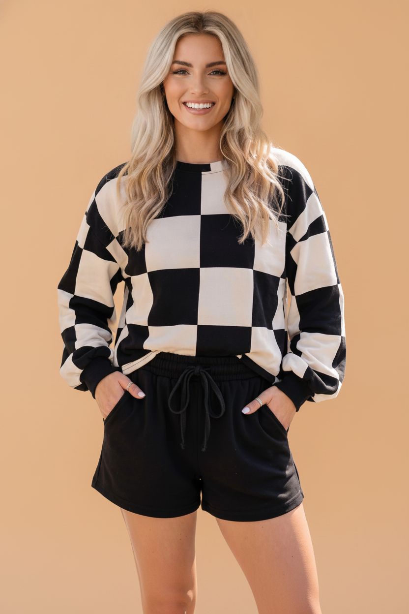 The Sutton Checker Lounge Set