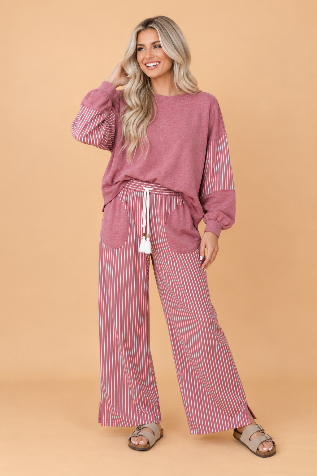 The Rosalie Stripe Lounge Set