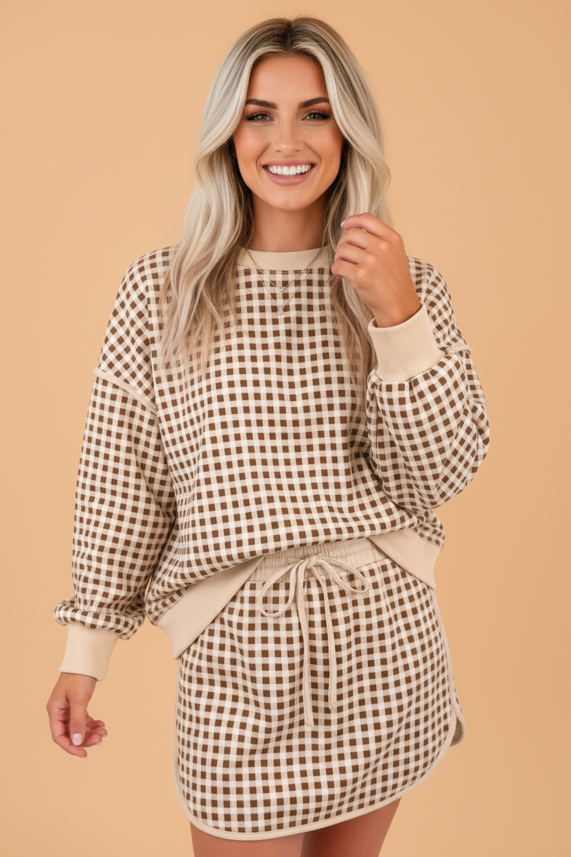 The Chesney Gingham Skort Set