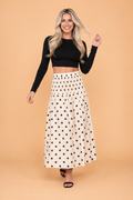 The Delaney Polka Dot Midi Skirt