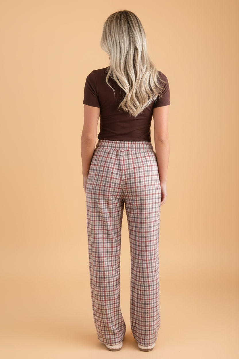 The Aspen Plaid Wide Leg Pants