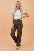 The Olivia Leopard Barrel Jeans