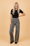 The Blair Leopard Wide Leg Jeans