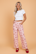 The LULU Floral Denim  Pants
