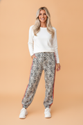 The Collins Leopard Side Stripe Jogger Jeans