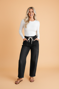 The Rowan Drawstring Denim Pants