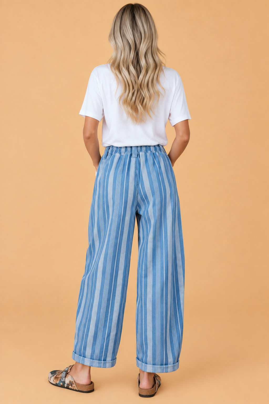 The Brighton Stripe Barrel Pants