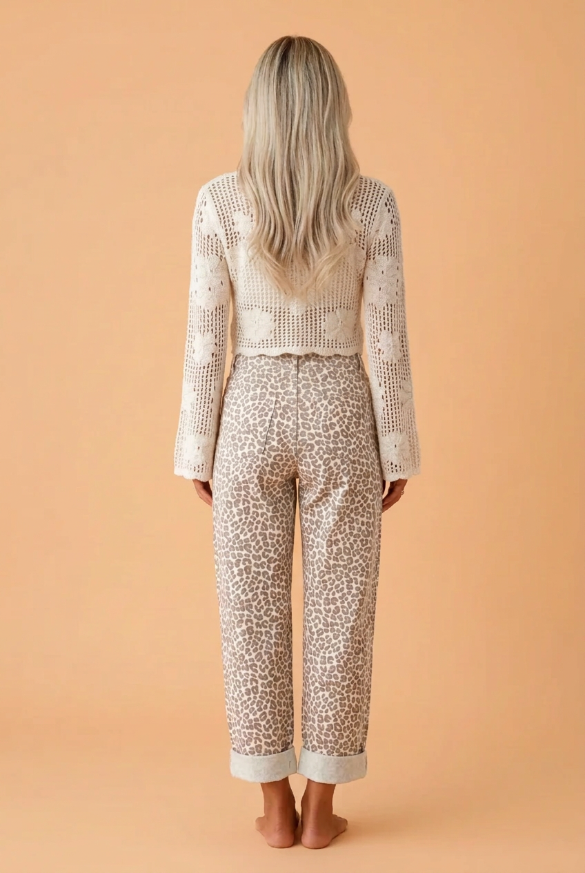 The Lennilee Leopard Denim Jeans