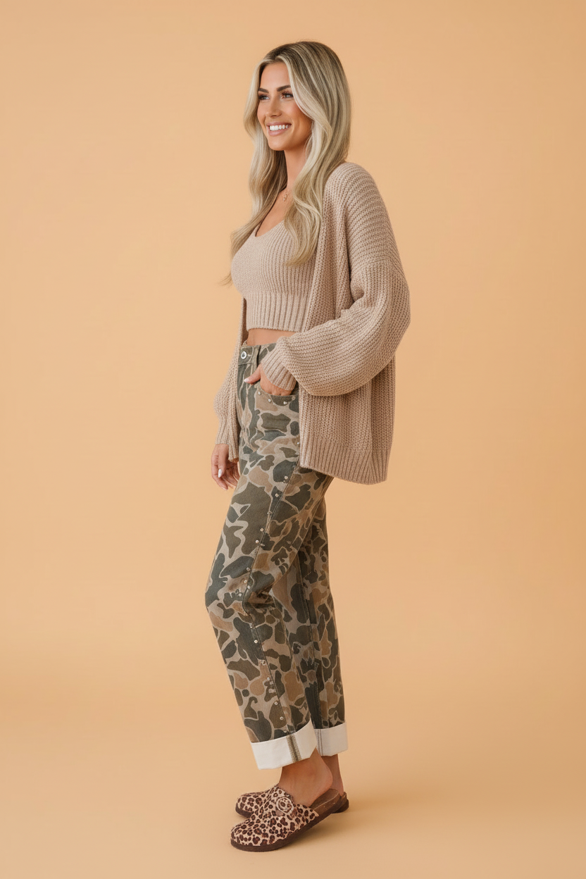 The Scottie Camo Denim Studded Jeans