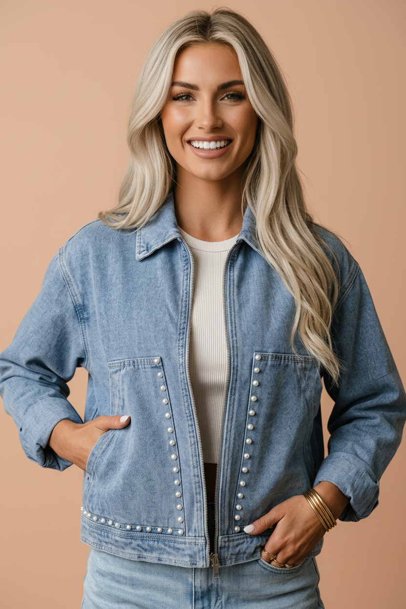 The Blakely Studded Denim Jacket