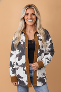 The Marlowe Cow Print Corduroy Jacket