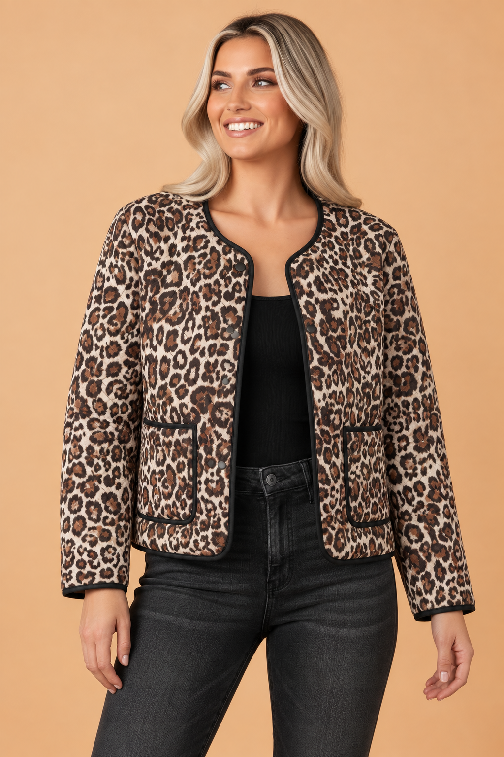 The Layla Leopard Quilted Jacket