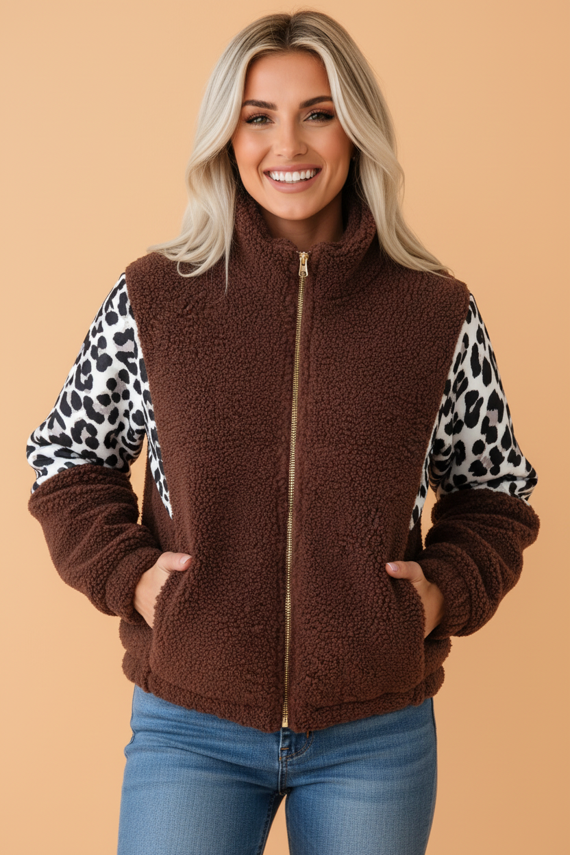 The Quincy Leopard Fleece Jacket