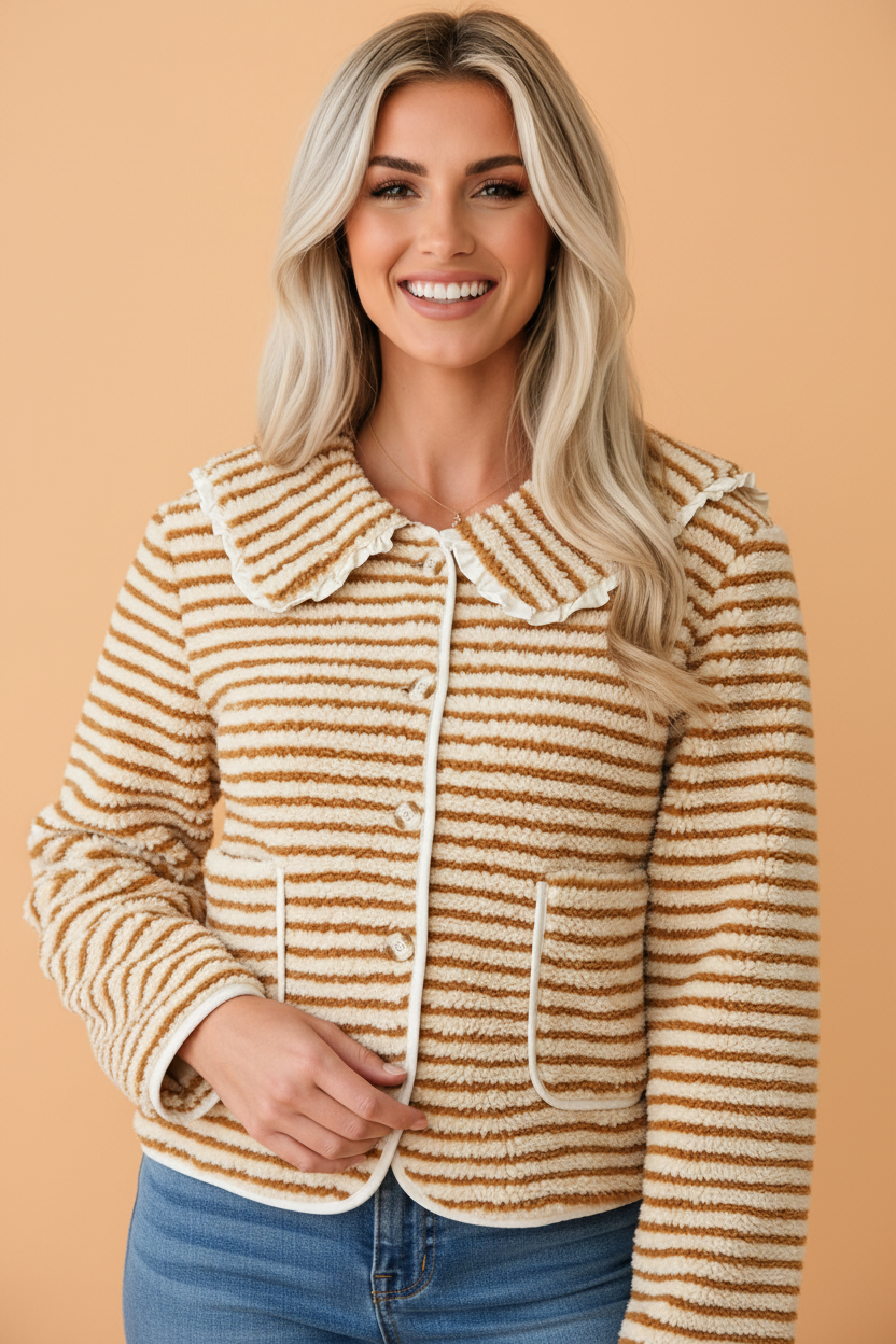 The Haisley Stripe Fleece Jacket