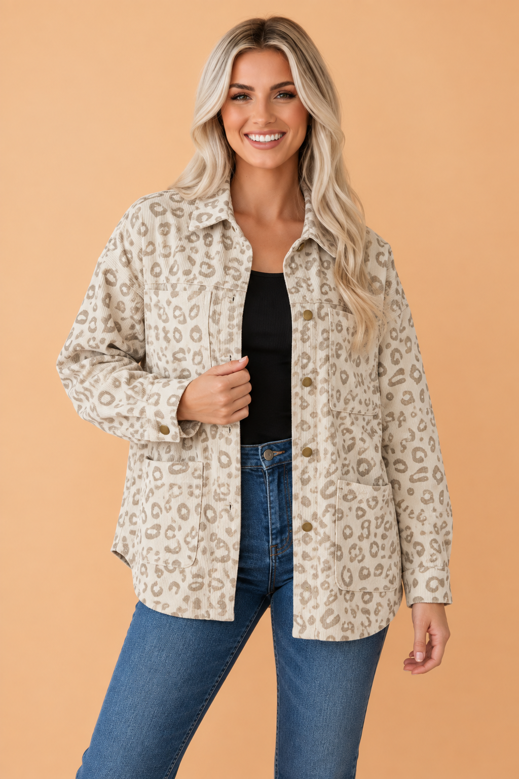 The Thea Leopard Corduroy Jacket