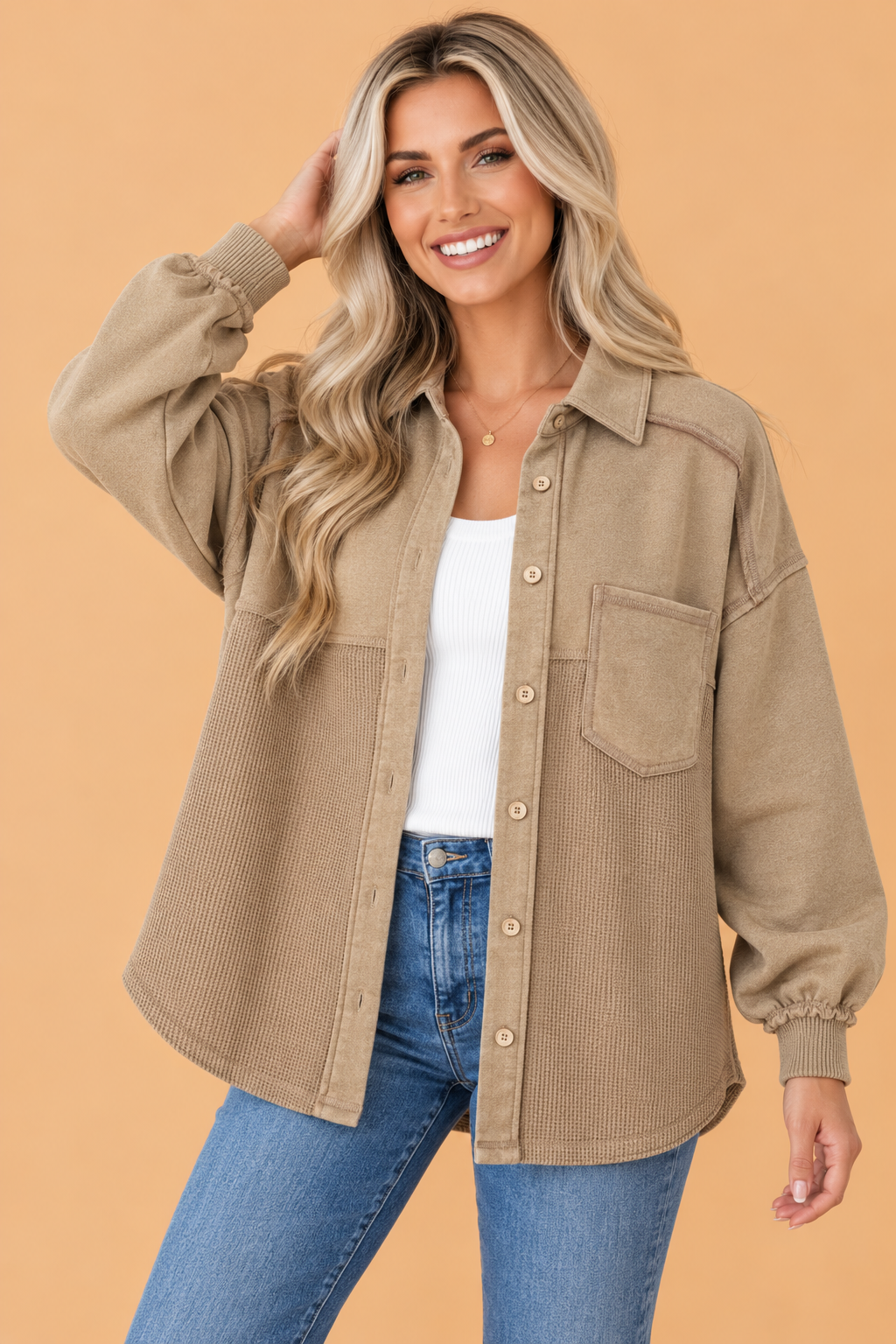 The Willa James Mineral Wash Shacket