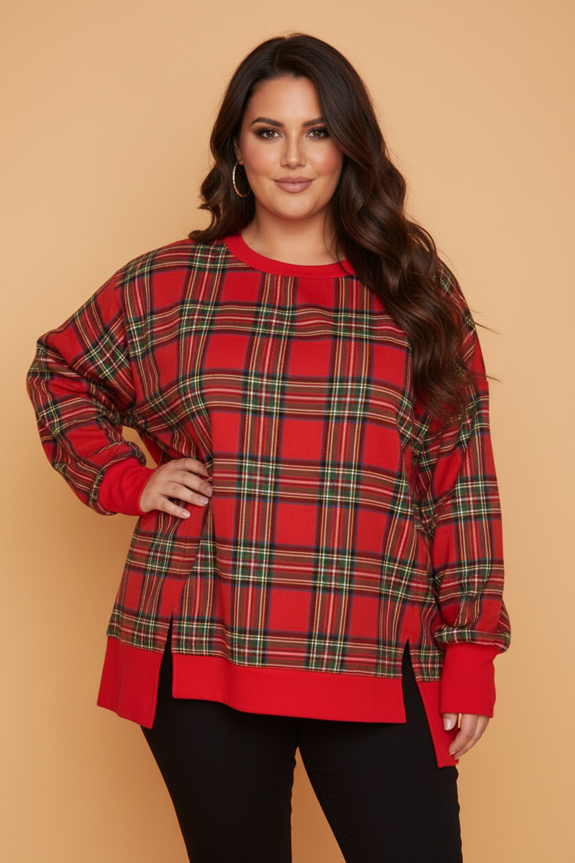 The Jingle Bell Plaid Sweatshirt