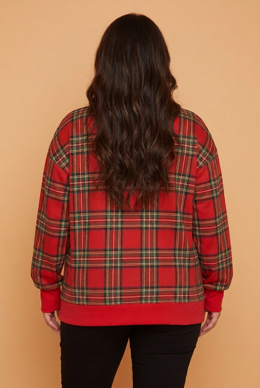 The Jingle Bell Plaid Sweatshirt