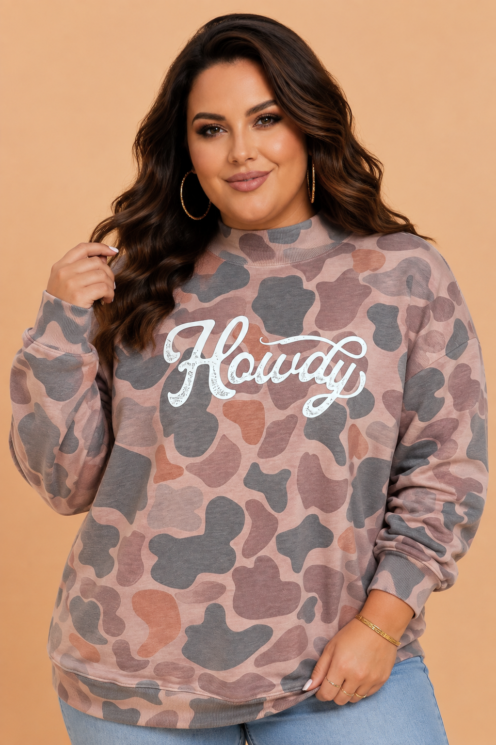 The Howdy Graphic Camo Sweatshirt
