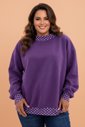 The Tiana Polka Dot Mock Neck Sweatshirt