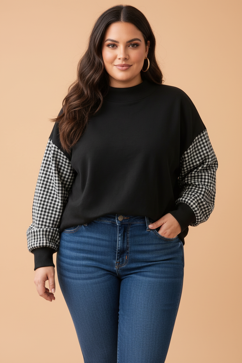 The Harlow Gingham Sweatshirt