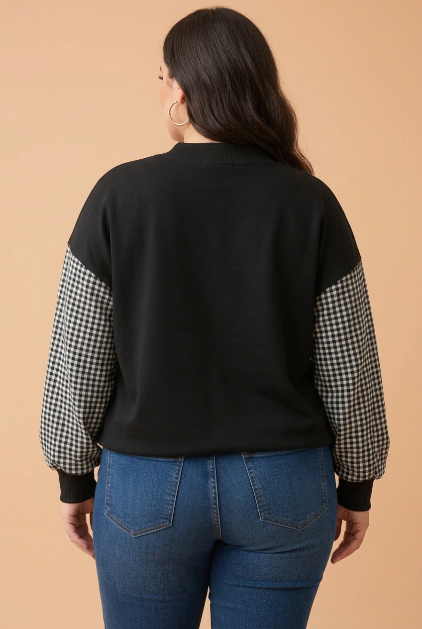 The Harlow Gingham Sweatshirt
