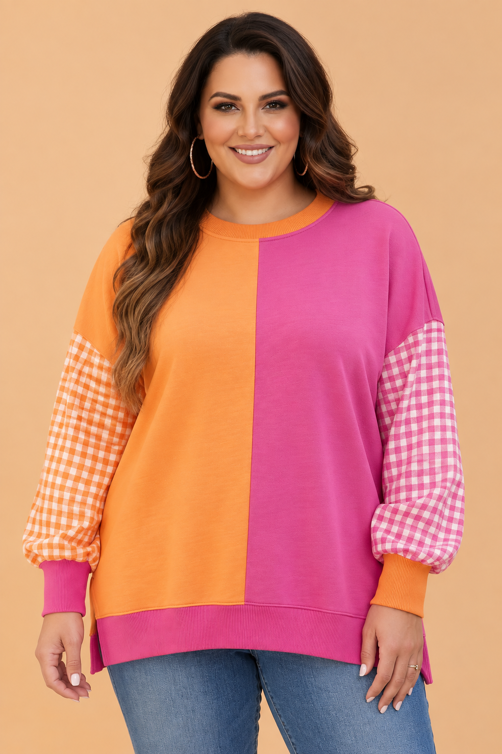 The Gracelyn James Gingham Sweatshirt